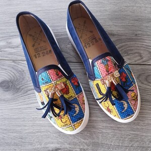 Zapatos de loteria mexicana clearance