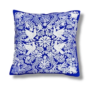Mexican Pillow Cover, Colorful Handmade Pillow Covers, Colorful Moderm Cushion, Cozy Home Decor, Mexican Decor Throw Pillows, Floral Pillow