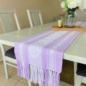 Hand woven mexican table runner, 100% cotton handmade table runner, mexican decor, mexican party, Mexican embroidered table runner