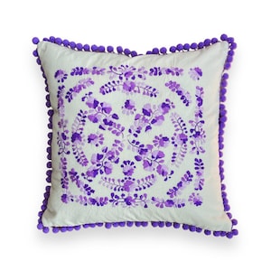 Mexican pillow cases / Embroidered pillow cover / mexican floral throw pillow