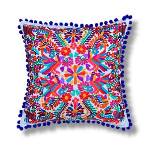 Mexican Pillow Cover / Embroidered Pillow Case / Colorful decorative pillow cover / colorful home decor / Mexican decor throw pillows