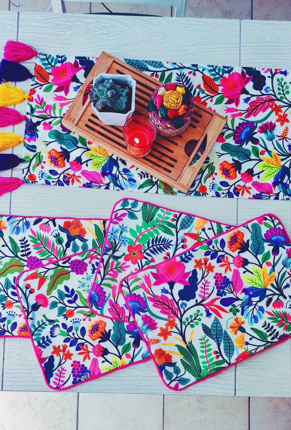 Mexican placemat otomi design mexican decor mexican fiesta Etsy