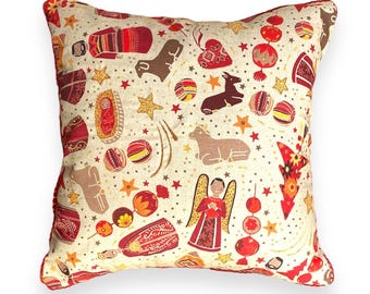 Handmade Christmas Pillow  Mexican Nativity Manger Hand Embroidery Mexican Posada Christmas Decoration Christma Nativity Pillow