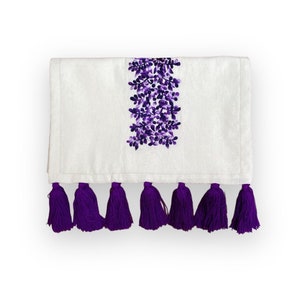 Mexican hand embroidered table runner perfect for Mexican weddings or Mexican style home decorations and Mexican patriotic parties or gift