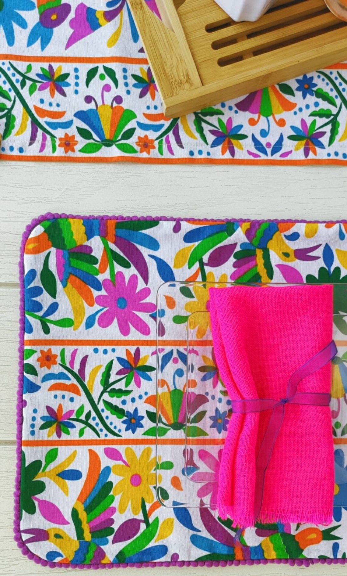 Mexican placemat otomi design mexican decor mexican fiesta Etsy