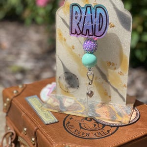 RAD Tech - RAD Tech Badge Reel - RAD - Radiographer - Radiology - Medical Badge Reel - Glitter Badge Reel - Custom Badge Reel