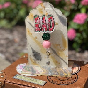 RAD Tech - RAD Tech Badge Reel - RAD - Radiographer - Radiology - Medical Badge Reel - Glitter Badge Reel - Custom Badge Reel