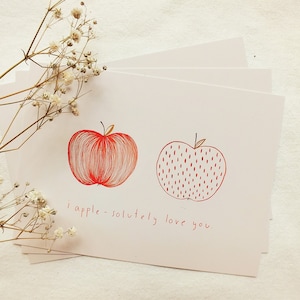 Postcard Apples and Love