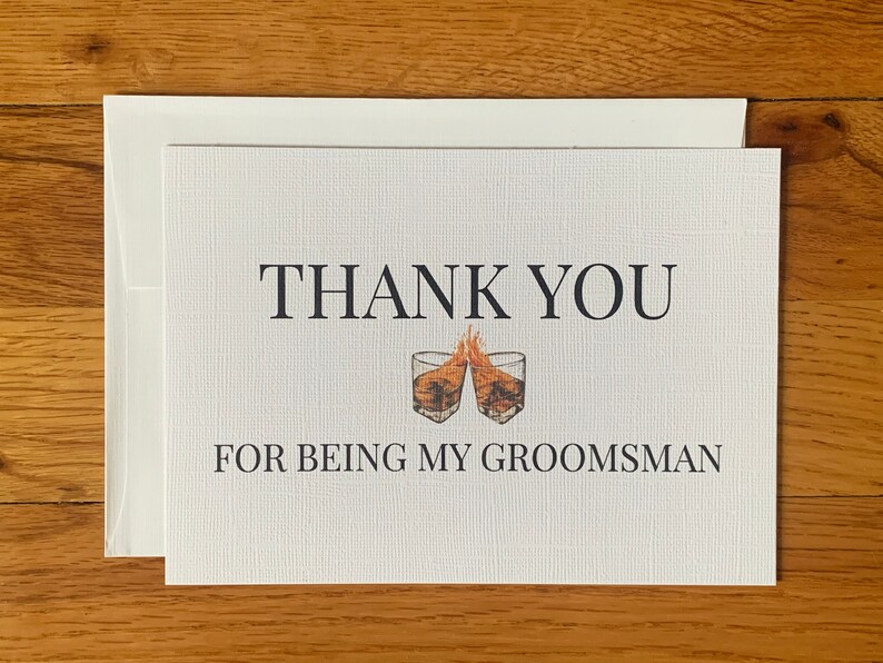 Thank You Groomsman and Best Man Printable Card - Etsy