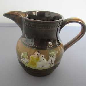 Antique Copper Lustre Victorian Jug Lustre Ware