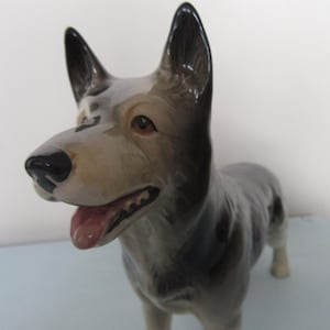 Vintage Ceramic German Shepherd (Alsatian) Large Dog  Figurine 25cm Long