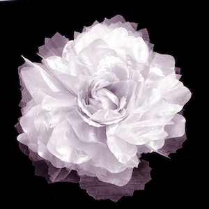 Large Silver Color Flower Pin