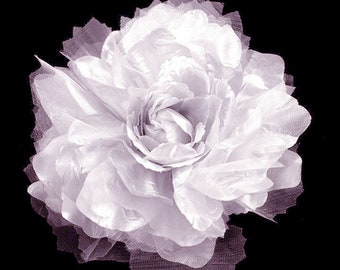 Large Silver Color Flower Pin