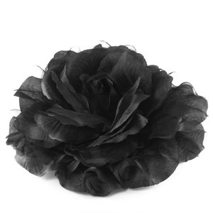 7&quot; Super Large Black Fabric Flower