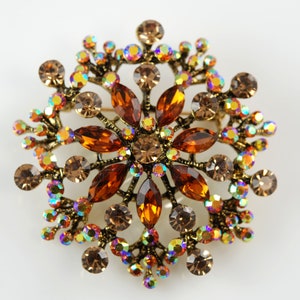 Antique Brooch in Topaz Color