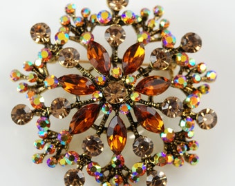 Antique Brooch in Topaz Color