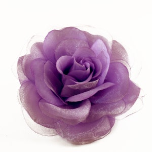 Lavender Organza Flower Pin