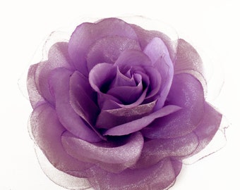 Lavender Organza Rose Flower