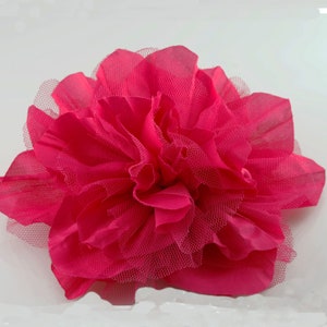 6-1/2&quot; Large Fuchsia Fabric Flower