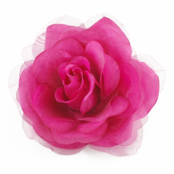 Fuchsia Organza Rose Flower