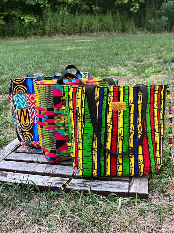 Reversible Tote African Print Bag Ethnic Shoulder Bag Everyday Market Bag Gift Her Her Gift for Teachers Minimalist Bags Eco friendly Etsy