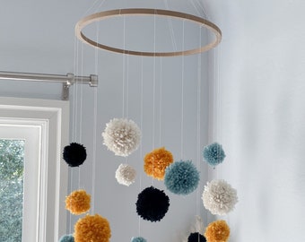 Custom Pompom Mobile / Crib Hanging / Ceiling Hanging