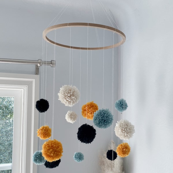 Custom Pompom Mobile / Crib Hanging / Ceiling Hanging