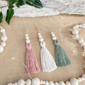 Tassel Christmas Ornaments / Boho Holiday Decor