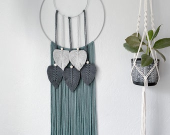 Ring + Macrame Feather Hanging