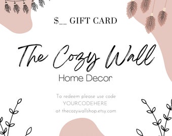 Personalized Gift Card / Gift Certificate / Shop Credit