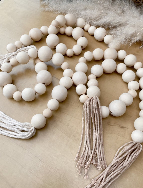 Large wooden beads for cheap stringing