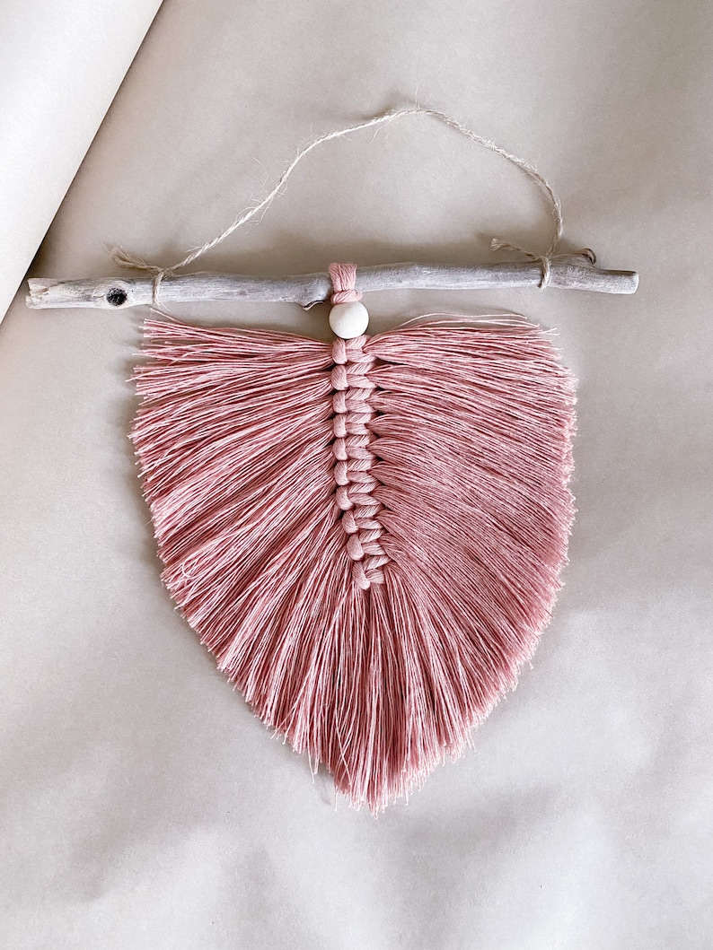 Single Macrame Feather Hangings Custom - Etsy