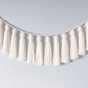 Neutral cream tassel garland