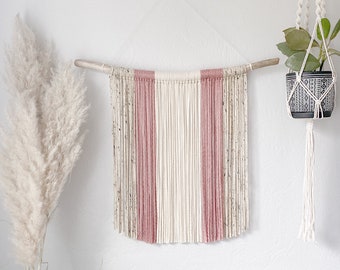 Dusty Rose Pink + Neutrals Wall Hanging / Tapestry