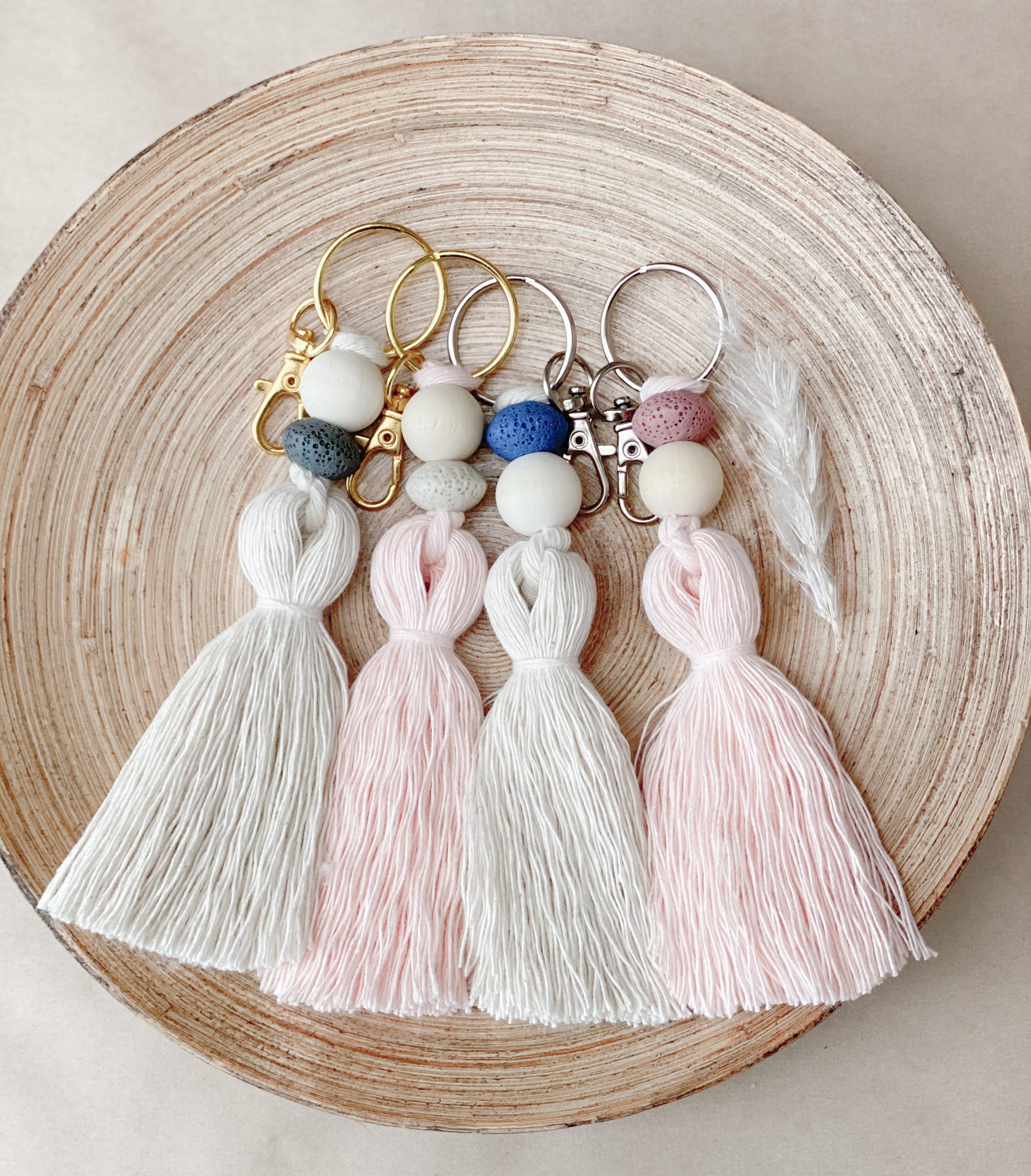 Essential Oil Diffuser Tassel Keychains With Lava Bead - Etsy