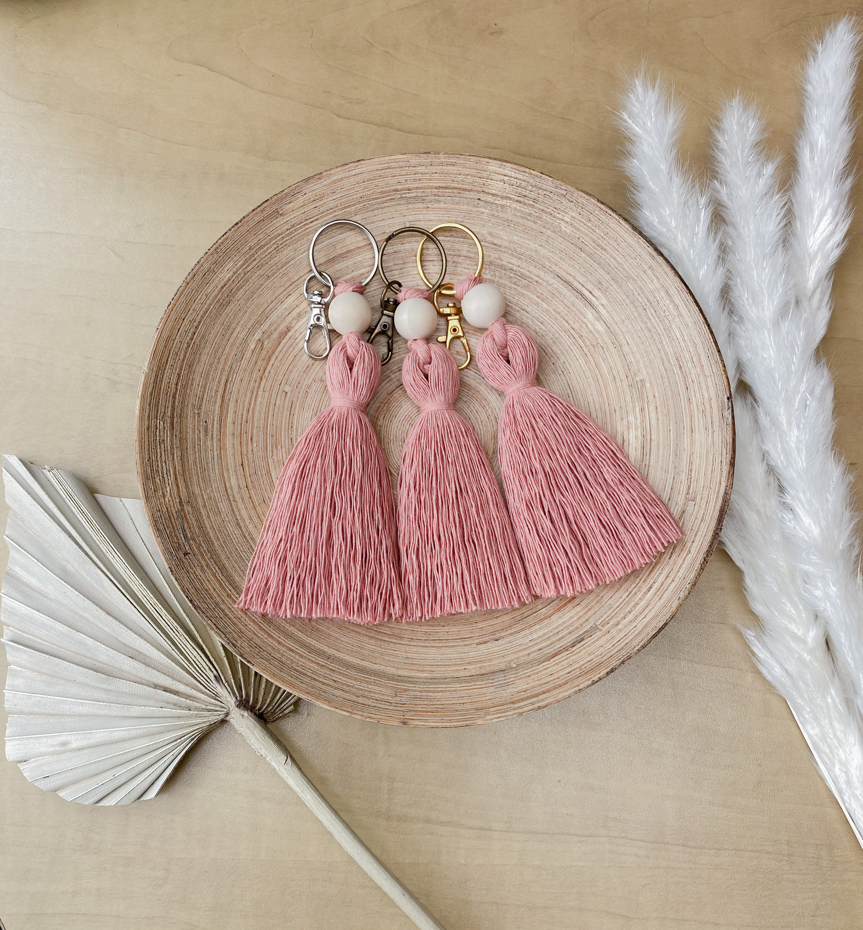 Mini tassel keychain sale