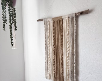 Ready to ship warm neutrals wall hanging / wall tapestry