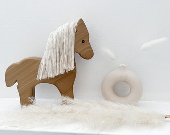 Handcrafted Solid Wood Pony / Horse Toy