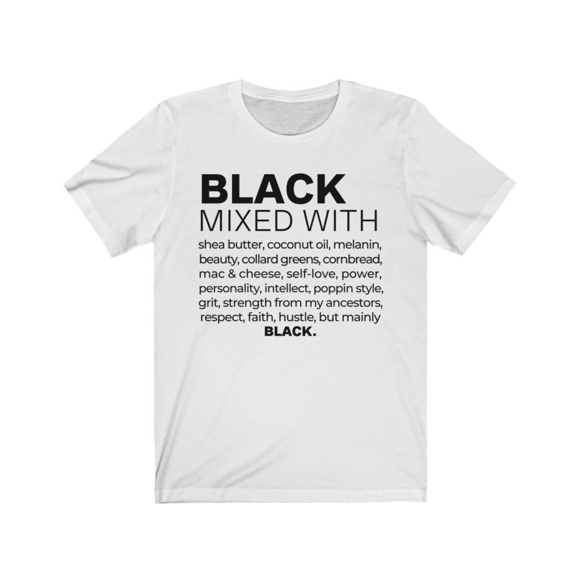 Black Mixed With Black TShirt Black Woman Shirt Black Unisex | Etsy