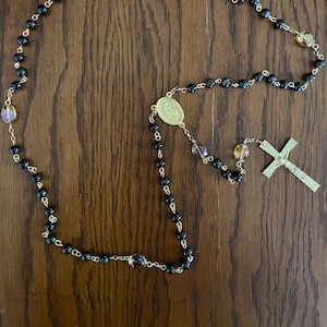 Green Garnet and Crystal Rosary