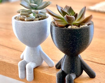 People Planter Sitting - Cute Succulent Planter - Planter Legs - Plant Pot Succulent - Window Planter - Hanging Planter Indoor