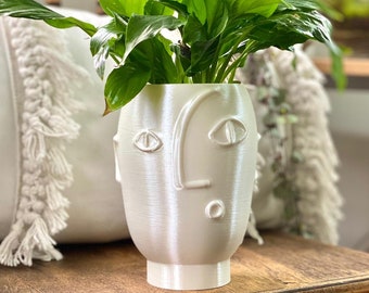 Picasso Planter - Décoration minimaliste - Jardinière succulente - Jardinière pour visage - Jardinière à tête - Pot de fleurs abstrait - Porte-stylo - Art