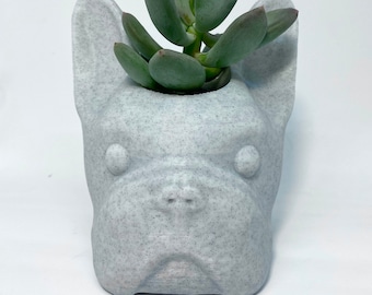 French Bulldog Planter - Frenchie Planter -  Dog Planter - Succulent Planter - French Bulldog Decor - Frenchie Planter - Loss Memorial