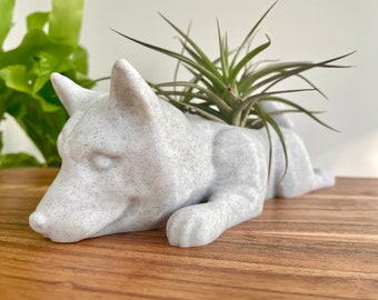 Shiba Inu Planter, Shiba Inu Gift, Japanese Dog Planter, Shiba Inu Memorial, Shiba Inu Decor, Dog Plant Pot, Dog Succulent Planter, Doge