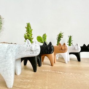 Cat Planter Pot for Cactus - Cat Plant Gifts - Cat Succulent Planter - Cat Cactus Planter - Animal Planter - Cat Plant Pot - Cat Cactus Pot