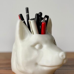 Cute Shiba Inu Planter Dog Pen Holder Shiba Inu Succulent Planter Dog Succulent Planter Animal Head Planter Loss Memorial Dog Pot image 8