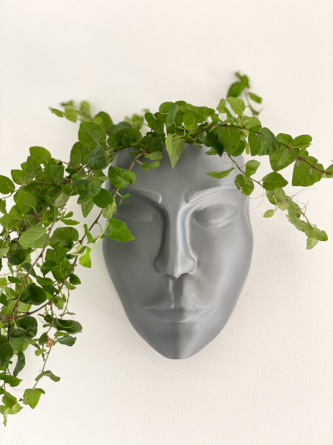 Wall Planter with Liner Drainage Hanging Woman Head Pot Etsy