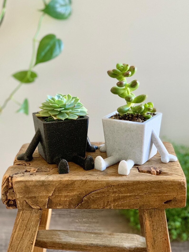 Cute Succulent Planter with arms and legs Sitting Planter Etsy