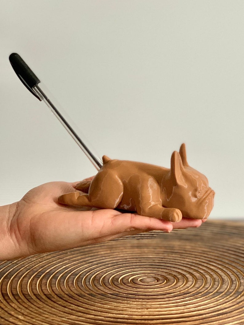 French Bulldog Pen Holder Dog Pen Holder Bulldog Stationary Cute Pen Holder Funny Pen Holder Butt Pencil Holder Frenchie image 1