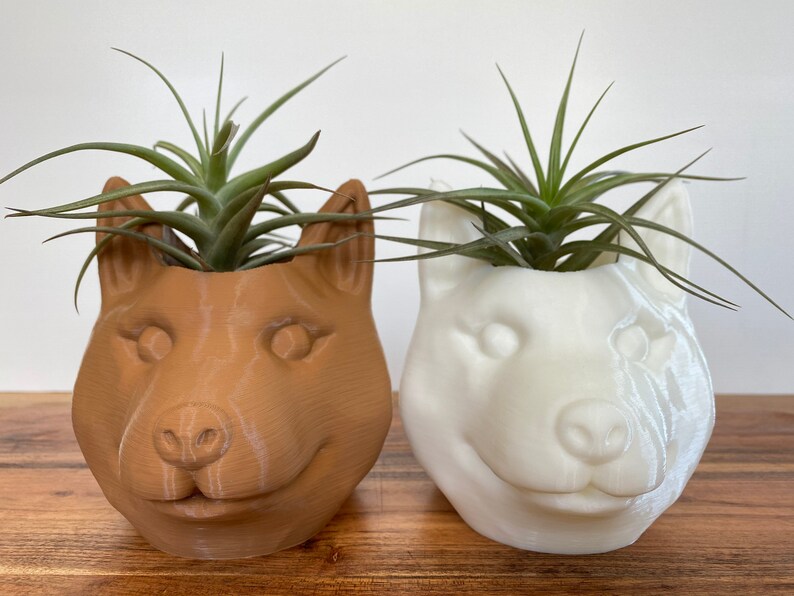 Shiba Inu Planter, Shiba Inu Gift, Japanese Dog Planter, Shiba Inu Decor, Shiba Inu Dog Loss Memorial, Shiba Inu Pencil Holder, Dog Planter image 4